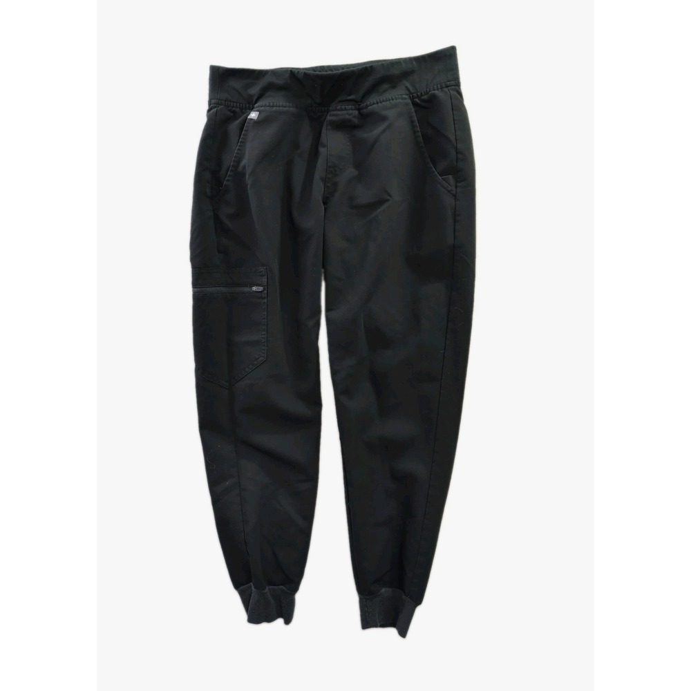 Figs Zamora Jogger Scrub Pants Womens S Black Technical Collection Nurse Medical